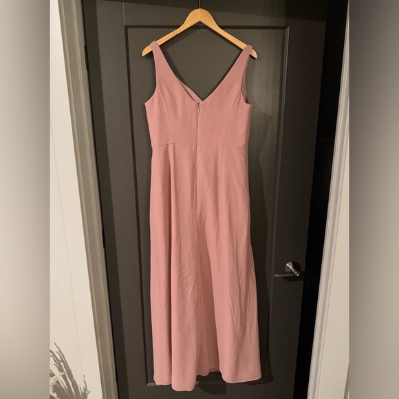 NWOT Azazie Dusty Rose Bridesmaid Wedding Formal Dress Lace Trim size 14 - Picture 5 of 6